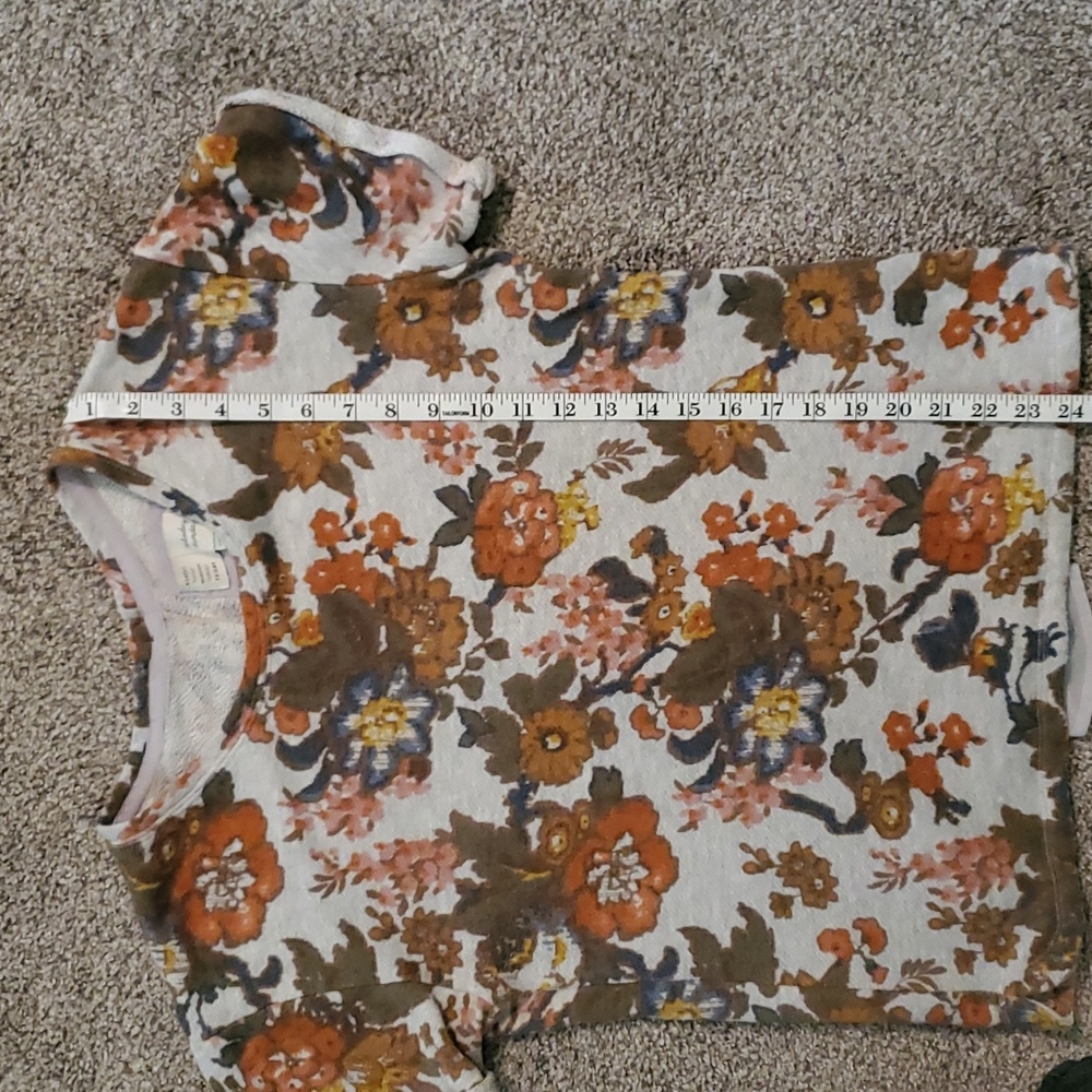 Rare Anthropologie Saturday Sunday Terry Short Sleeve Top with Cute Back Medium - Picture 5 of 9